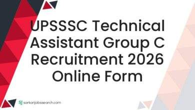 UPSSSC Technical Assistant Group C Recruitment 2026 Online Form