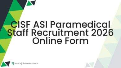 CISF ASI Paramedical Staff Recruitment 2026 Online Form