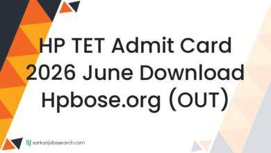 HP TET Admit Card 2026 June Download hpbose.org (OUT)