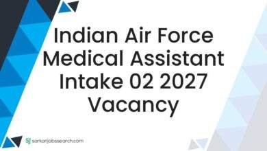 Indian Air Force Medical Assistant Intake 02 2027 Vacancy