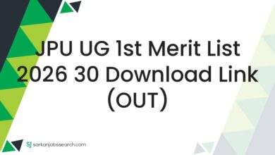 JPU UG 1st Merit List 2026 30 Download Link (OUT) 7 JPU UG 1st Merit List 2026 30 Download Link (OUT)