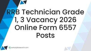 RRB Technician Grade 1, 3 Vacancy 2026 Online Form 6557 Posts