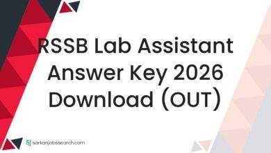 RSSB Lab Assistant Answer Key 2026 Download (OUT)