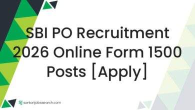 SBI PO Recruitment 2026 Online Form 1500 Posts [Apply]