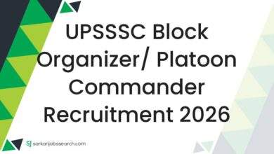 UPSSSC Block Organizer/ Platoon Commander Recruitment 2026