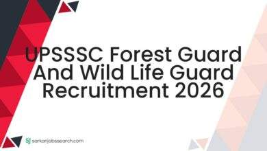 UPSSSC Forest Guard and Wild Life Guard Recruitment 2026