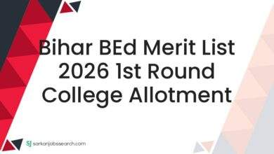 Bihar BEd Merit List 2026 1st Round College Allotment
