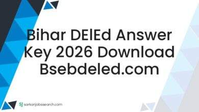 Bihar DElEd Answer Key 2026 Download bsebdeled.com