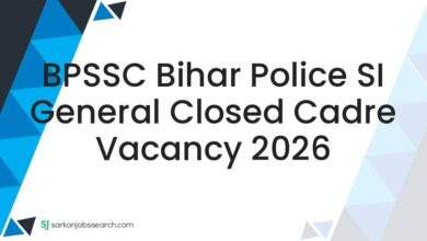 BPSSC Bihar Police SI General Closed Cadre Vacancy 2026 7 BPSSC Bihar Police SI General Closed Cadre Vacancy 2026