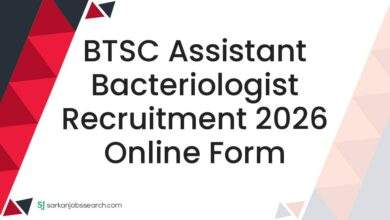 BTSC Assistant Bacteriologist Recruitment 2026 Online Form
