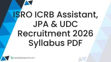 ISRO ICRB Assistant, JPA & UDC Recruitment 2026 Syllabus PDF
