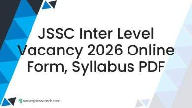 JSSC Inter Level Vacancy 2026 Online Form, Syllabus PDF