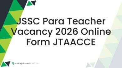 JSSC Para Teacher Vacancy 2026 Online Form JTAACCE