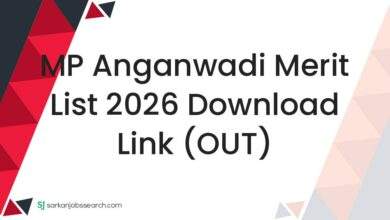 MP Anganwadi Merit List 2026 Download Link (OUT)