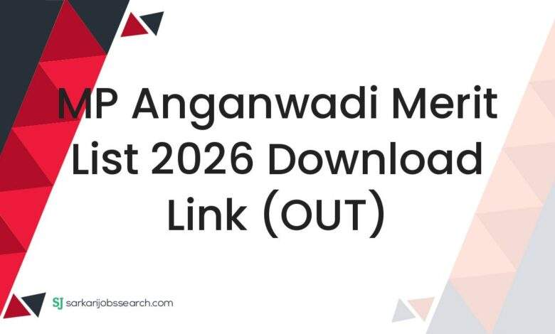 MP Anganwadi Merit List 2026 Download Link (OUT)