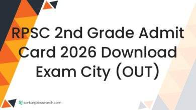 RPSC 2nd Grade Admit Card 2026 Download Exam City (OUT)