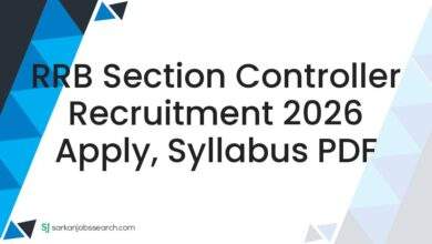 RRB Section Controller Recruitment 2026 Apply, Syllabus PDF