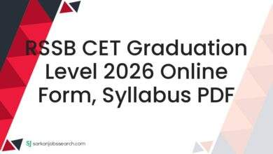 RSSB CET Graduation Level 2026 Online Form, Syllabus PDF 7 RSSB CET Graduation Level 2026 Online Form, Syllabus PDF