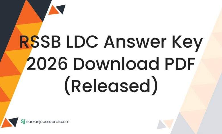RSSB LDC Answer Key 2026 Download PDF (Released)