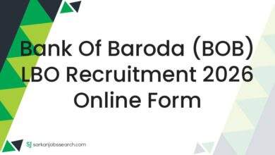 Bank Of Baroda (BOB) LBO Recruitment 2026 Online Form