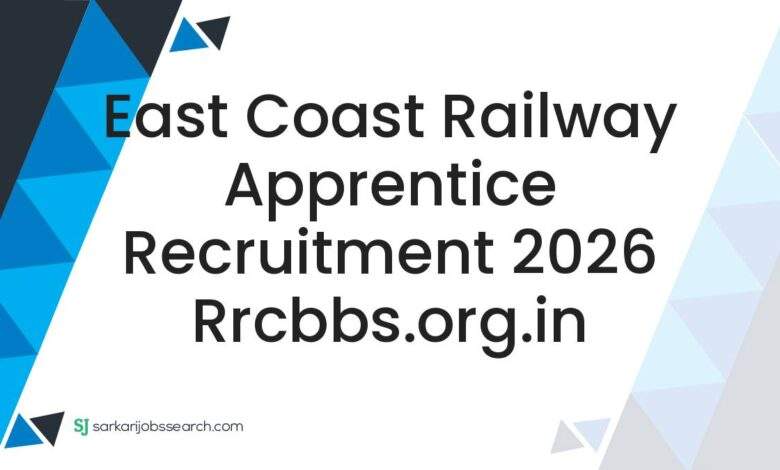 East Coast Railway Apprentice Recruitment 2026 rrcbbs.org.in