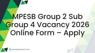 MPESB Group 2 Sub Group 4 Vacancy 2026 Online Form – Apply
