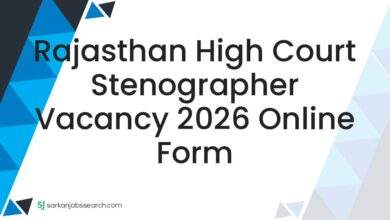 Rajasthan High Court Stenographer Vacancy 2026 Online Form