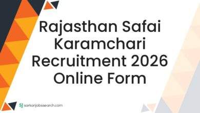Rajasthan Safai Karamchari Recruitment 2026 Online Form