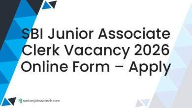 SBI Junior Associate Clerk Vacancy 2026 Online Form – Apply