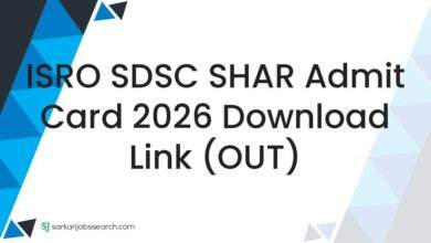 ISRO SDSC SHAR Admit Card 2026 Download Link (OUT)