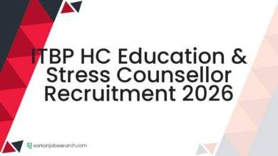 ITBP HC Education & Stress Counsellor Recruitment 2026