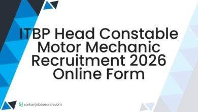 ITBP Head Constable Motor Mechanic Recruitment 2026 Online Form