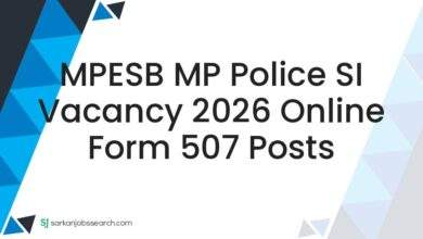 MPESB MP Police SI Vacancy 2026 Online Form 507 Posts