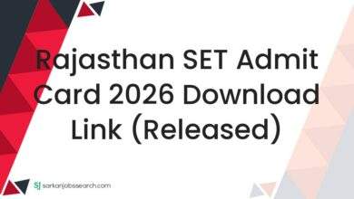 Rajasthan SET Admit Card 2026 Download Link (Released)