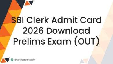 SBI Clerk Admit Card 2026 Download Prelims Exam (OUT)