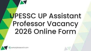 UPESSC UP Assistant Professor Vacancy 2026 Online Form