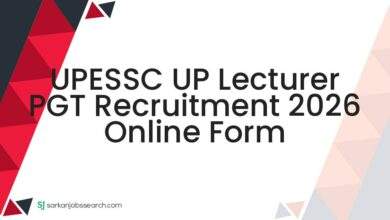 UPESSC UP Lecturer PGT Recruitment 2026 Online Form