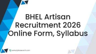 BHEL Artisan Recruitment 2026 Online Form, Syllabus