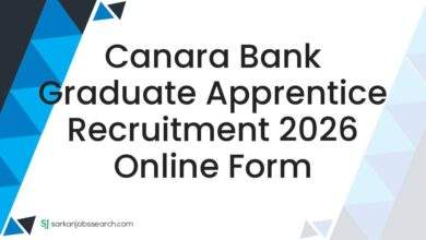 Canara Bank Graduate Apprentice Recruitment 2026 Online Form