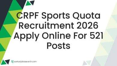 CRPF Sports Quota Recruitment 2026 Apply Online For 521 Posts