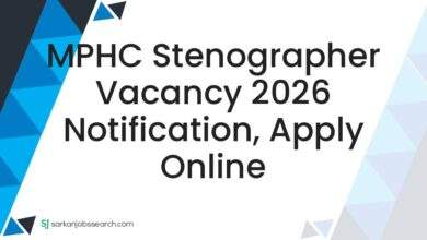 MPHC Stenographer Vacancy 2026 Notification, Apply Online