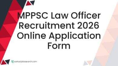 MPPSC Law Officer Recruitment 2026 Online Application Form