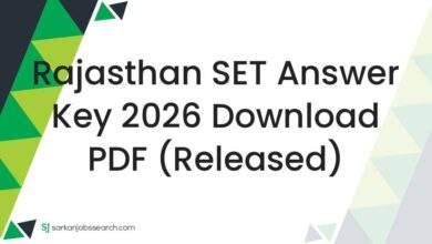 Rajasthan SET Answer Key 2026 Download PDF (Released) 7 Rajasthan SET Answer Key 2026 Download PDF (Released)
