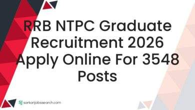 RRB NTPC Graduate Recruitment 2026 Apply Online For 3548 Posts