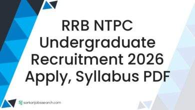 RRB NTPC Undergraduate Recruitment 2026 Apply, Syllabus PDF