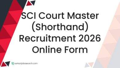 SCI Court Master (Shorthand) Recruitment 2026 Online Form