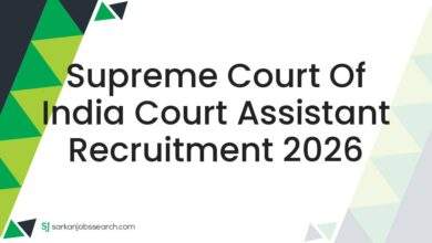 Supreme Court of India Court Assistant Recruitment 2026