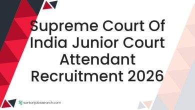 Supreme Court of India Junior Court Attendant Recruitment 2026
