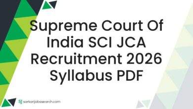 Supreme Court of India SCI JCA Recruitment 2026 Syllabus PDF 7 Supreme Court of India SCI JCA Recruitment 2026 Syllabus PDF
