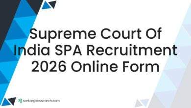 Supreme Court of India SPA Recruitment 2026 Online Form